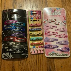 Set of 3 Girls Hair Barrettes